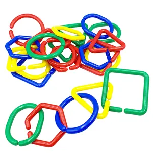 20 adet büyük Mix şekiller plastik zincir bağlantı oyuncak
