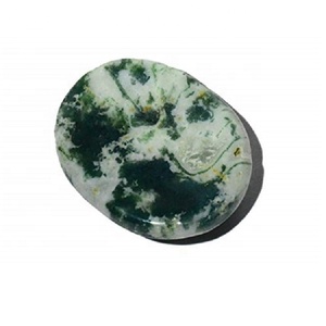 Ágata Cristalina Natural de Curación, Piedra de Bolsillo para Aliviar la Ansiedad, 35x45 mm, Cristal para Masaje de Chakras, Venta al por Mayor - Product Image 1
