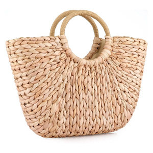 Bolso de mano de jacinto de agua con muchos diseños, bolsos de fibra sostenible al precio más bajo. - Product Image 2