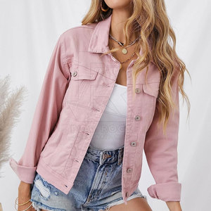 Chaqueta vaquera con estampado personalizado de alta calidad para mujer, ropa de invierno de algodón de punto transpirable más vendida, venta al por mayor - Product Image 2