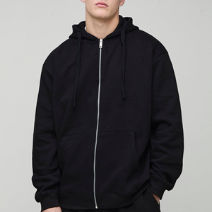 Top Selling Custom Logo Thick Heavy <b>Weight</b> <b>Blank</b> Hoodies High Quality Warm Oversize Men's Fleece Zipper-Up Autumn Applique - Product Image 3