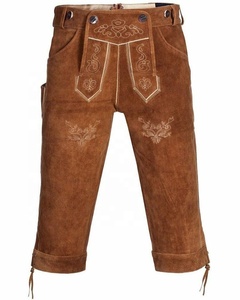 Elegante Lederhosen bávaro, Kniebund Hosen, Hombres Ledersosen Trachten Lederhosen Pantalones de cuero con tirantes 2025 - Product Image 5