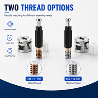 Tuerca de Hierro Personalizada con Perno Texturizado de 40 mm de Longitud, Conector para Ensamblaje de Gabinetes, Herraje para Muebles