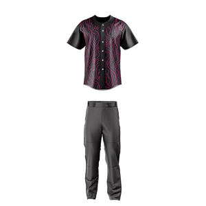 Uniformes de Béisbol Personalizados para Hombre, Uniformes Deportivos de Manga Corta con Diseño de Botones Transpirables, Venta al Por Mayor con Opción de Logotipo - Product Image 5