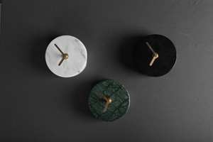 The CRAFT EXIM Luxury Natural Marble Quartz <b>Art</b> <b>Deco</b> Desk <b>Clock</b> Premium Handcrafted Home Office Decor - Product Image 5