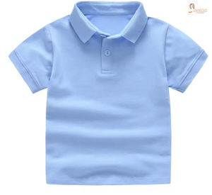 Personnalisé 100% Piqué Coton Brodé Logo Style Décontracté Polo À Manches Courtes T-Shirt Uni Garçon Enfants Uniforme Scolaire Vêtements - Product Image 2