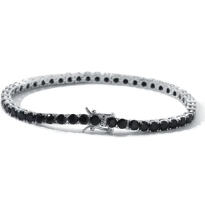 3mm Black <b>Tennis</b> Color <b>Necklace</b> for Women's Fashion Jewelry Round Diamond Cut Chain Bracelet and <b>Necklace</b> - Product Image 2
