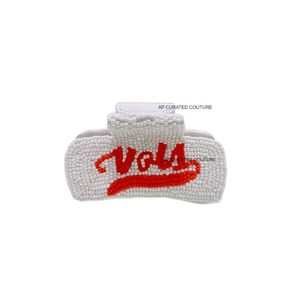 Pinza de pelo con cuentas elegantes con bordado y cuentas de semillas Cuentas de semillas coloridas Pinzas de pinza de pelo bordadas - Product Image 1