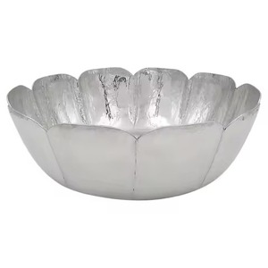 Tazón de Servir de Metal Plateado Brillante, Diseño Curvo, Hecho a Mano, Duradero, Ecológico, Decoración de Mesa para Fiestas, Tazón para Frutas, Última Llegada - Product Image 4