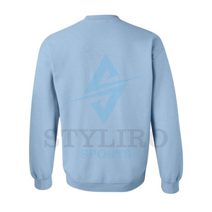 Sweat-shirt de sport vierge personnalisable avec logo, impression par décoloration de qualité, coupe classique, pull-over homme en coton, col rond, couleur unie, pour l'hiver - Product Image 5