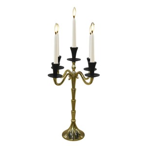 Candélabre en métal à 5 bras de grande qualité, finition dorée, élégant, décoration de table, support de bougie pour décoration de la maison - Product Image 2