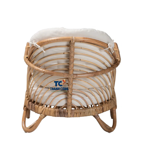 Precio de fábrica Artesanía Natural Boho Vintage Sillas de ratán para sala de estar Sillón de ratán relajante Muebles para el hogar - Product Image 4