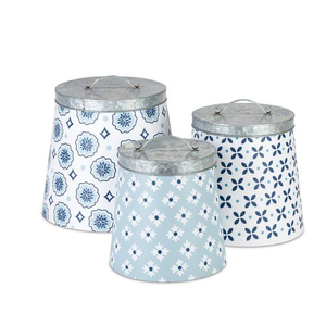 Galvanized Metal <b>Canister</b> Dry Food Storage Container Airtight Lid Coffee & <b>Sugar</b> Container Farmhouse Decor - Product Image 4