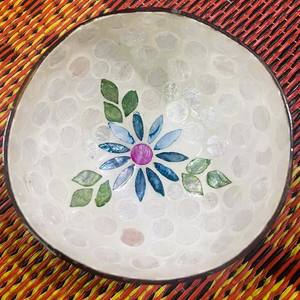 Hot Selling VITRAPRO CO-B400 Vintage Coconut Shell Bowl Inlaid Pearl Eco-Friendly <b>Tableware</b> Utensil Handicraft Made Vietnam - Product Image 5