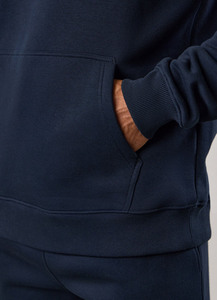 ชุดวอร์มผู้ชายแบบมีฮู้ดสีกรมท่าพร้อมโลโก้สั่งทำพิเศษและกางเกงจ็อกเกอร์ทรงตรง ผ้าฝ้ายฟลีซ ชุดลำลองทรงหลวม - Product Image 6