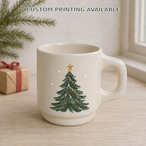 Mug <span class=keywords><strong>en</strong></span> céramique personnalisé pour Noël, tasse à café rétro avec impression originale de Noël, logo OEM, cadeau promotionnel, vente <span class=keywords><strong>en</strong></span> gros - Product Image 6