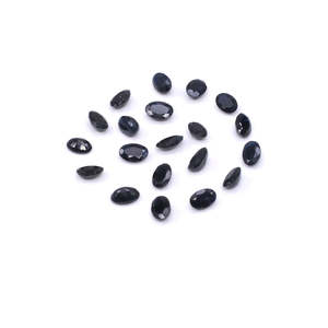 Piedras de Zafiro Negro Natural Sin Tratar, Calibradas en Forma Ovalada y de Pera, 3x5mm y 4x6mm, Gemas Facetadas en Colores Gris y Violeta - Product Image 4
