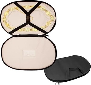 Estuche para Collar Masónico, Imitación de Cuero Negro con Forro Acolchado Suave |   Bolsa de Transporte para Masón (Azul) - Product Image 6