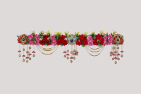 Guirlande de fleurs artificielles en polyester mélangé, faite à la main, style indien, pour la décoration intérieure et les occasions festives – Meilleure vente