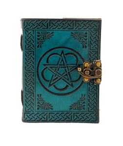 Diario in pelle pentagramma vintage fatto a mano blu <span class=keywords><strong>con</strong></span> quaderni neri <span class=keywords><strong>donna</strong></span> <span class=keywords><strong>libro</strong></span> grande di incantesimo diario di forniture per quaderni - Product Image 4