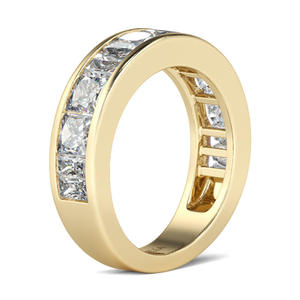 Bague statement géométrique plaquée platine pour femme, coupe princesse - Product Image 3