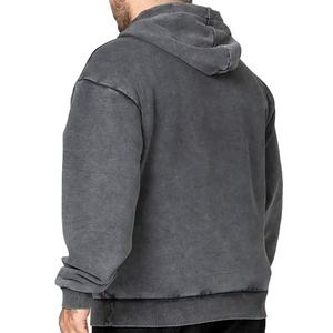 OEM <b>Men's</b> Acid Wash <b>Hoodie</b> High Quality and Affordably Priced Breathable Comfortable Casual Winter Wear with Solid Pattern 2026 - Product Image 2