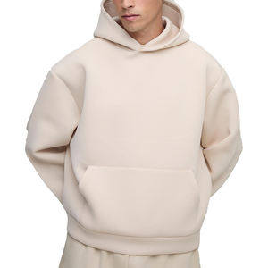 Sudadera con Capucha de Felpa Francesa al por Mayor, 100% Algodón, Alto Gramaje, para Invierno, con Logotipo Personalizado, Color Beige Sólido, Ropa Urbana para Hombre - Product Image 4