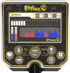 Meilleures ventes 2023 - Détecteur de métaux GOLD STINGERs X5 pour enfants - Acier inoxydable - Garantie de 3 ans - Product Image 2
