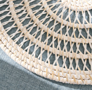 แผ่นรองจานหวายทรงกลมทำด้วยมือสำหรับปาร์ตี้กาแฟที่ประตูงานแต่งงาน - Product Image 2