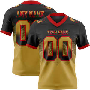 Square Shape Mesh Jersey for American Football with Custom Flag Style and Gradient Print for <b>Athletic</b> Youth Teams - Product Image 5