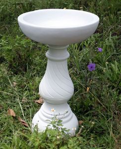 Marbre pierre extérieur bain d'oiseau jardin meilleur moderne marbre grès bain d'oiseau ornement de jardin piédestal aménagement paysager - Product Image 6