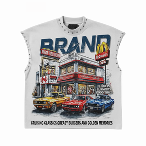 Venta al por mayor Streetwear Tank Top Hombres Mujeres Casual Sin mangas Muscle Tee Logotipo personalizado Impresión Moda Verano Outfit Proveedor - Product Image 6