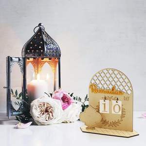 Décorations de calendrier de l'avent du Ramadan en bois-Décorations de calendriers de compte à rebours Ornement de fête du Ramadan de 30 jours, cadeau de Ramadan - Product Image 5