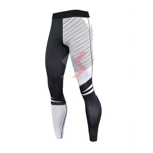 2025 personnalisé de haute qualité hommes MMA guêtres Fitness Leggings dernières conceptions en gros personnalisé imprimé hommes MMA guêtres pantalons - Product Image 5