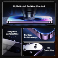 Protection d'écran en verre trempé HD anti-rayures, anti-explosion, anti-huile, avec colle intégrale 9H, pliable en O, pour iPhone Samsung