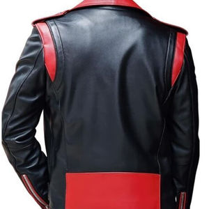Blouson en cuir pour homme, style café racer, personnalisable, décontracté, imprimé, pour l'hiver - Product Image 2