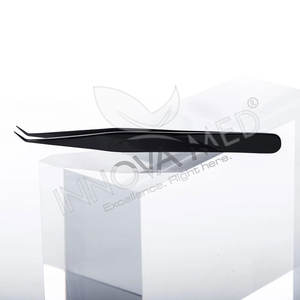 Ensemble de pinces à cils en acier inoxydable avec logo personnalisé, écologiques, pointes à 45/60/75/90 degrés, antistatiques, durables, nano-grip pour le volume - Product Image 5