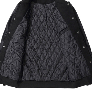 เสื้อแจ็คเก็ตผ้าใบสำหรับผู้ชายเสื้อแจ็คเก็ตผ้าแคนวาสแบบมีโลโก้ด้านหน้าเสื้อกีฬาธุรกิจคอปกตั้งสำหรับฤดูหนาว - Product Image 3