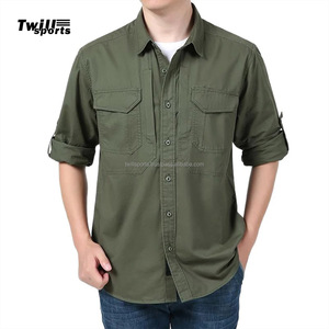 Venta al por mayor completa y manga corta ajustable camisa formal de los hombres de moda de doble bolsillo frontal camisa para los hombres - Product Image 1