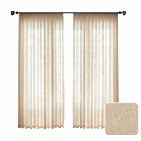 Voilage Jacquard Japonais Pastoral, Occultant, Isolant Thermique et Filtrant la Lumière, pour Salon, Bureau et Balcon
