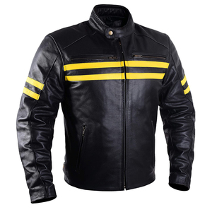 New arrival custom windproof casual <b>biker</b> motorcycle <b>men</b> leather <b>jackets</b> stylish fashion genuine leather <b>jackets</b> - Product Image 4