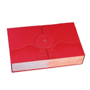 Scatola <span class=keywords><strong>Regalo</strong></span> Rossa a Doppia Porta con Chiusura Magnetica per Tè alle Erbe, in Cartone Rigido Riciclabile, Design di Alta Qualità per Conservazione di Alimenti e Candele - Product Image 2