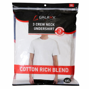 Galaxy by Harvic Paquete de 3 Camisetas Clásicas de Manga Corta para Hombre, Cuello Redondo, 100% Algodón, Transpirables, Lavables a Máquina, Camisetas Interiores de Verano (Tallas S-3XL) - Product Image 2