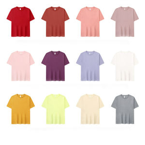 100% algodón Slim Fit diseño liso Fitness camiseta para hombres y niños sin marca estilo ajustado negro diseñador camisa en blanco - Product Image 3