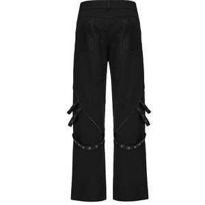 Personalizar cintura de doble capa estilo gótico DTG impresión pantalones de pierna recta cordón Streatwear para hombres - Product Image 6