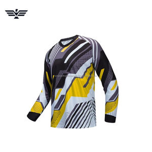 Camiseta de motocross para hombre – Camiseta transpirable de manga larga para motocross (grafismo multicolor) - Product Image 1