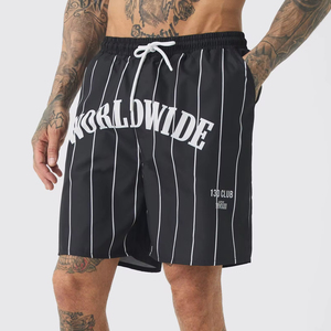 2024 nuevo estilo hombres verano Atlético ajuste elástico cintura cordón pantalones cortos con bolsillos laterales - Product Image 1