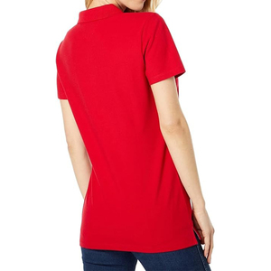 Camiseta de polo lisa de alta calidad para mujer, camiseta informal de manga corta con cuello ajustado para mujer, camiseta de negocios - Product Image 5