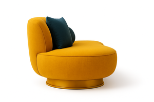 Hiện đại Ý sang trọng cong 3 chỗ nhung sofa với cơ sở thép không gỉ và thiết kế sóng cho phòng khách sạn phòng khách - Product Image 6