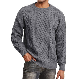 Pulls en gros pour hommes – Chandails tricotés décontractés à manches longues, style vintage, avec logo personnalisé pour l'hiver - Product Image 1
